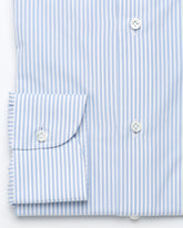 Blue "Doppio" Striped Shirt made of Cotton