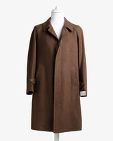 Brown Herringbone Coat "Raglan"