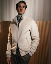 Sand Colored Bomber Jacket