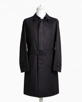 Navy Sportive Raglan Raincoat with Belt