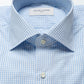 White Shirt with Blue Checks