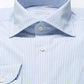 Blue "Doppio" Striped Shirt made of Cotton