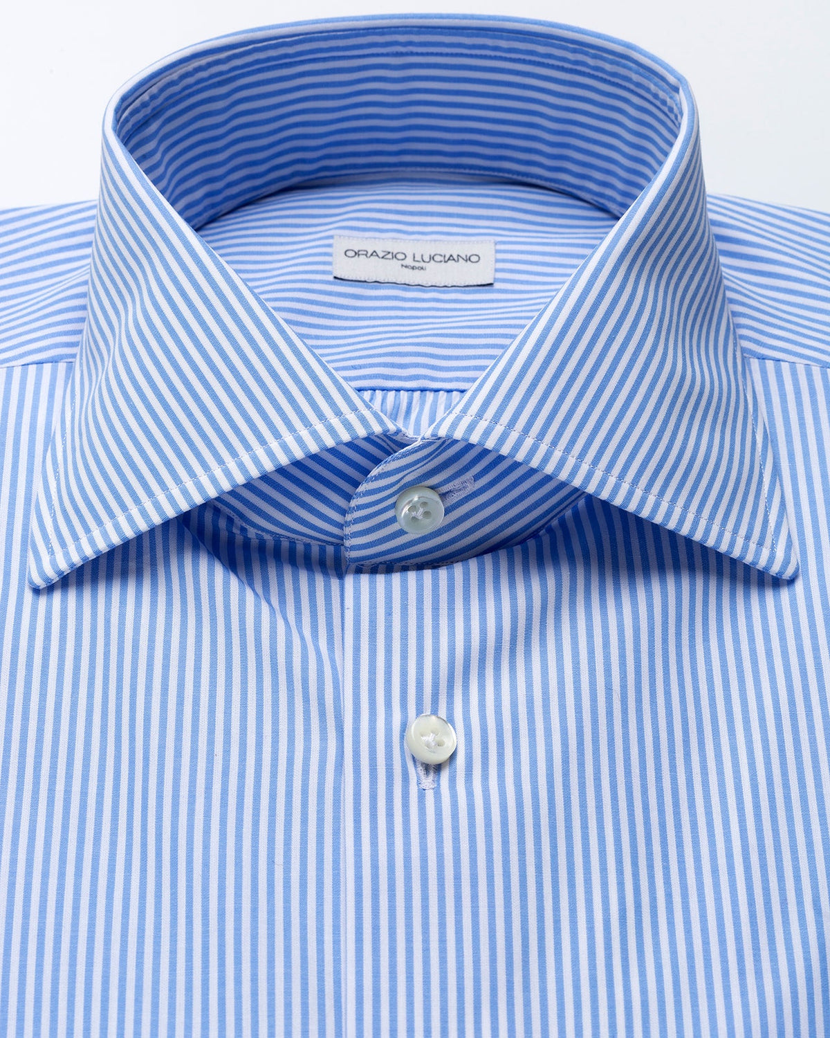 Light Blue Striped Shirt made of Cotton