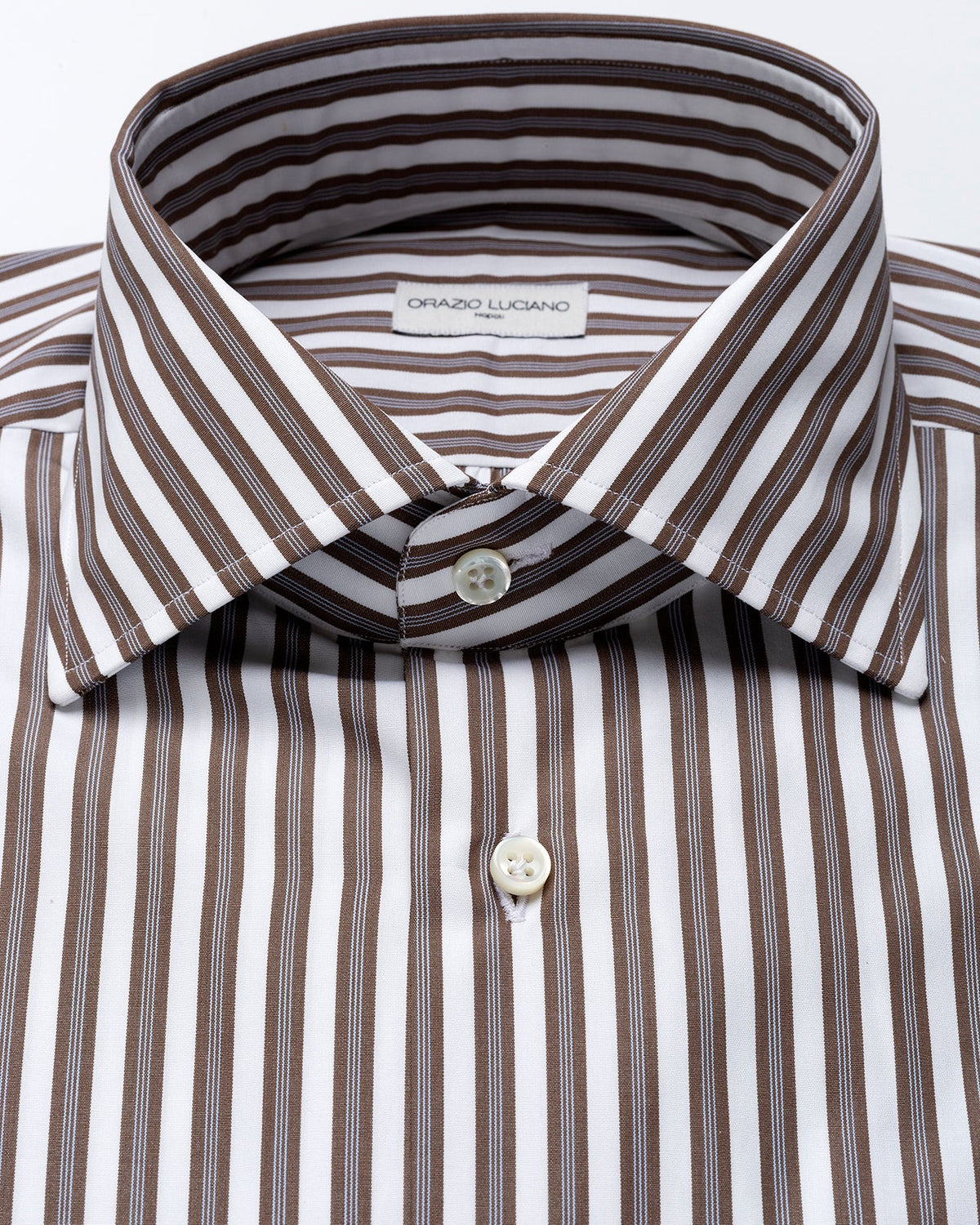 Brown Striped Shirt made of Cotton