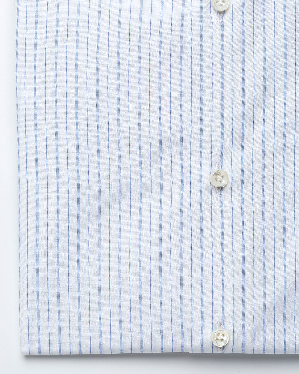 White Shirt with Blue Stripes made of Cotton