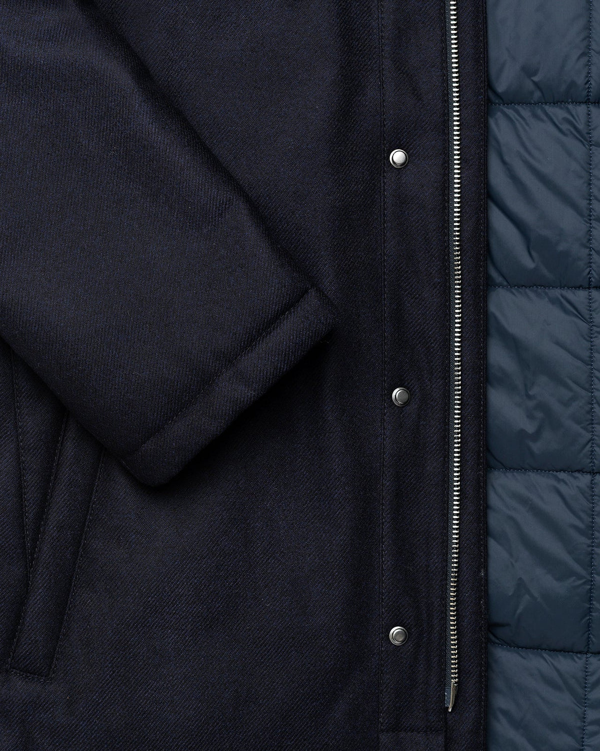 The Luxury Winter Coat "Davide" – Loro Piana Storm System – Navy