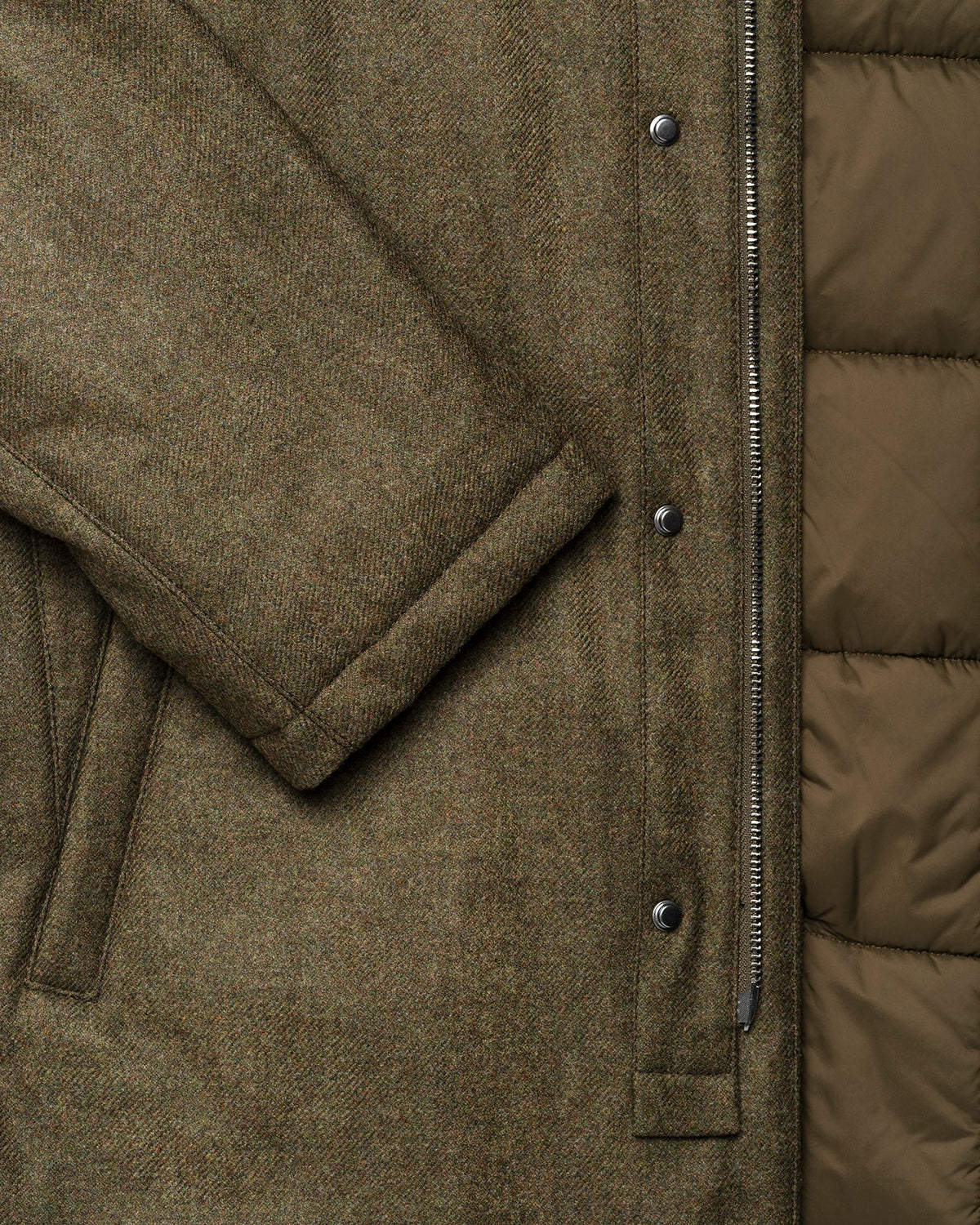 The Luxury Winter Coat "Davide" – Loro Piana Storm System – Green