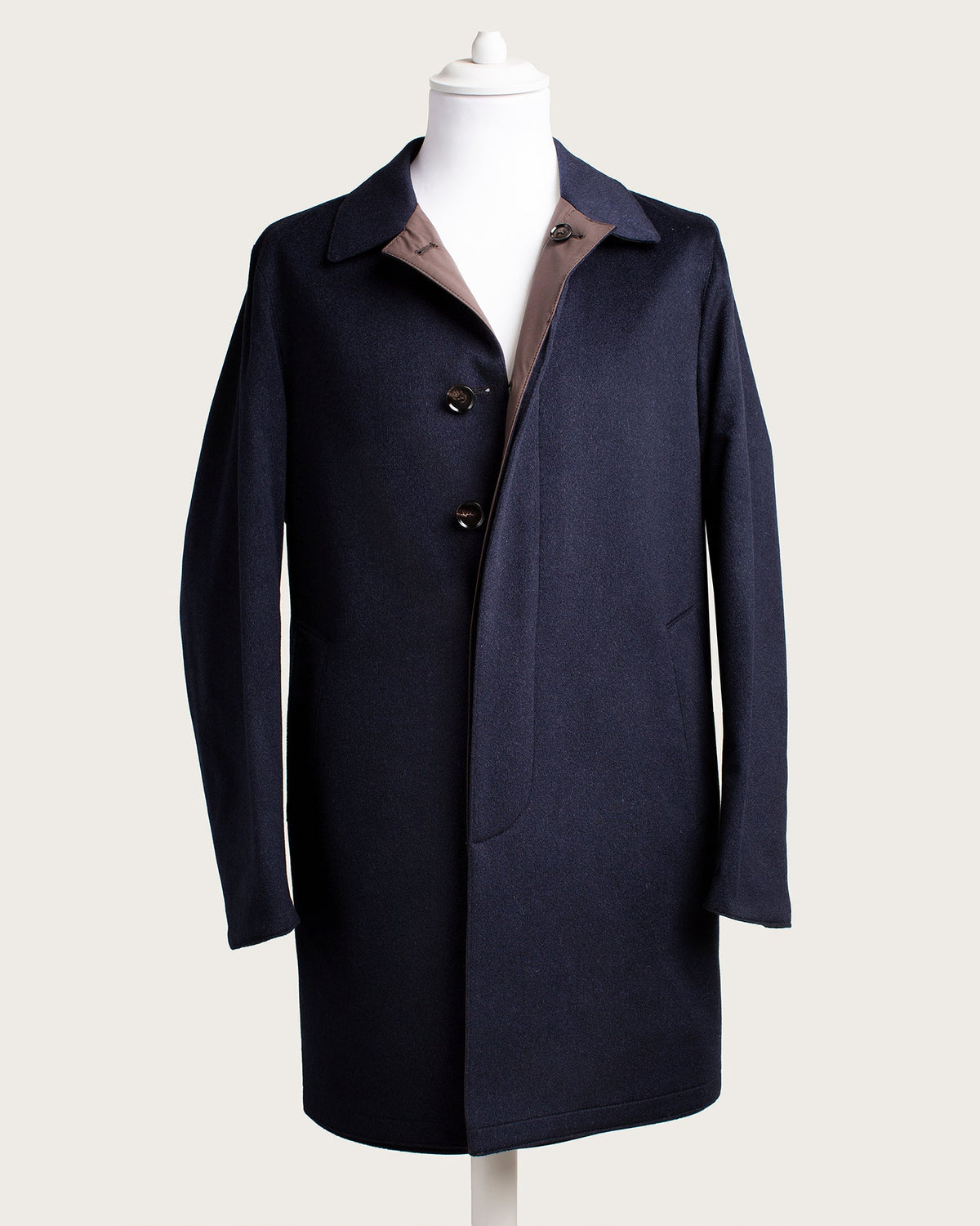 The Reversible Double-Face Coat "Apollo" – Navy / Brown