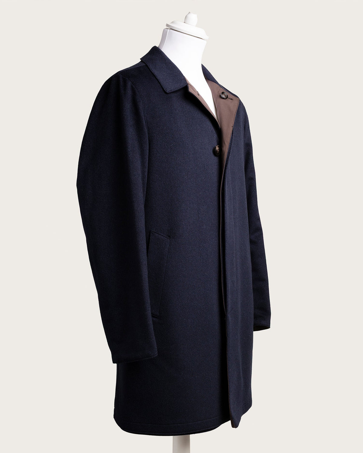 The Reversible Double-Face Coat "Apollo" – Navy / Brown