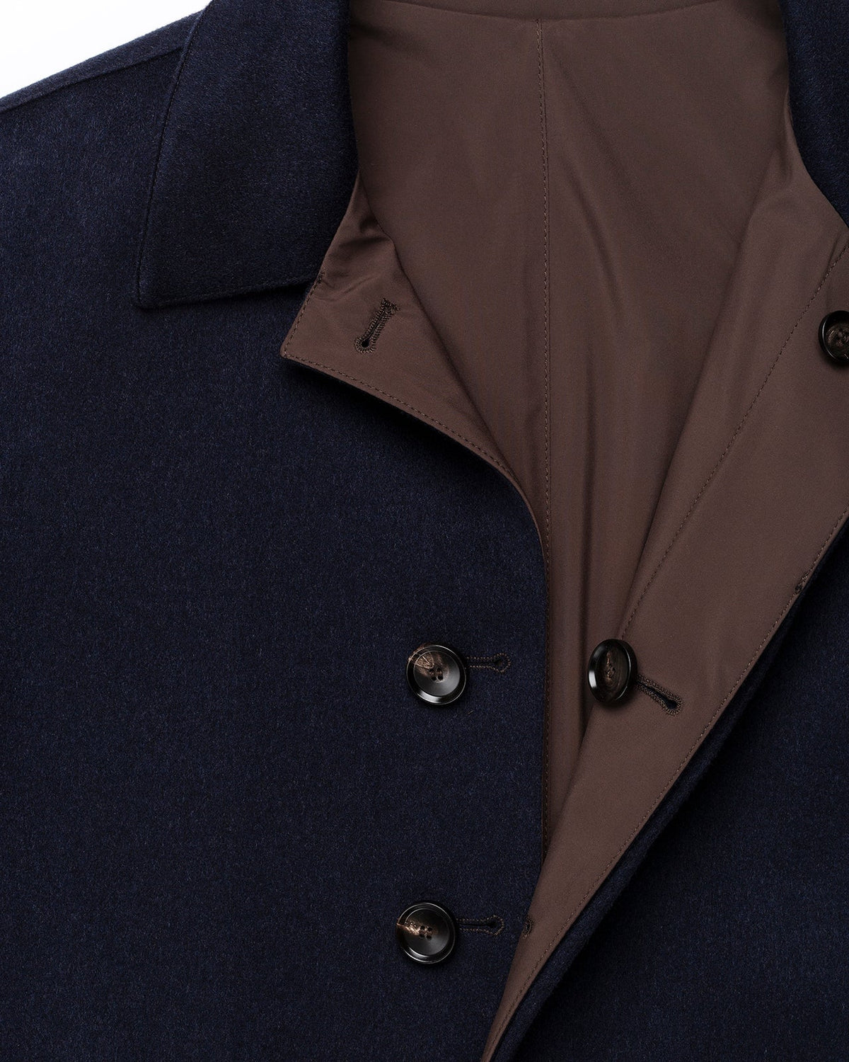 The Reversible Double-Face Coat "Apollo" – Navy / Brown