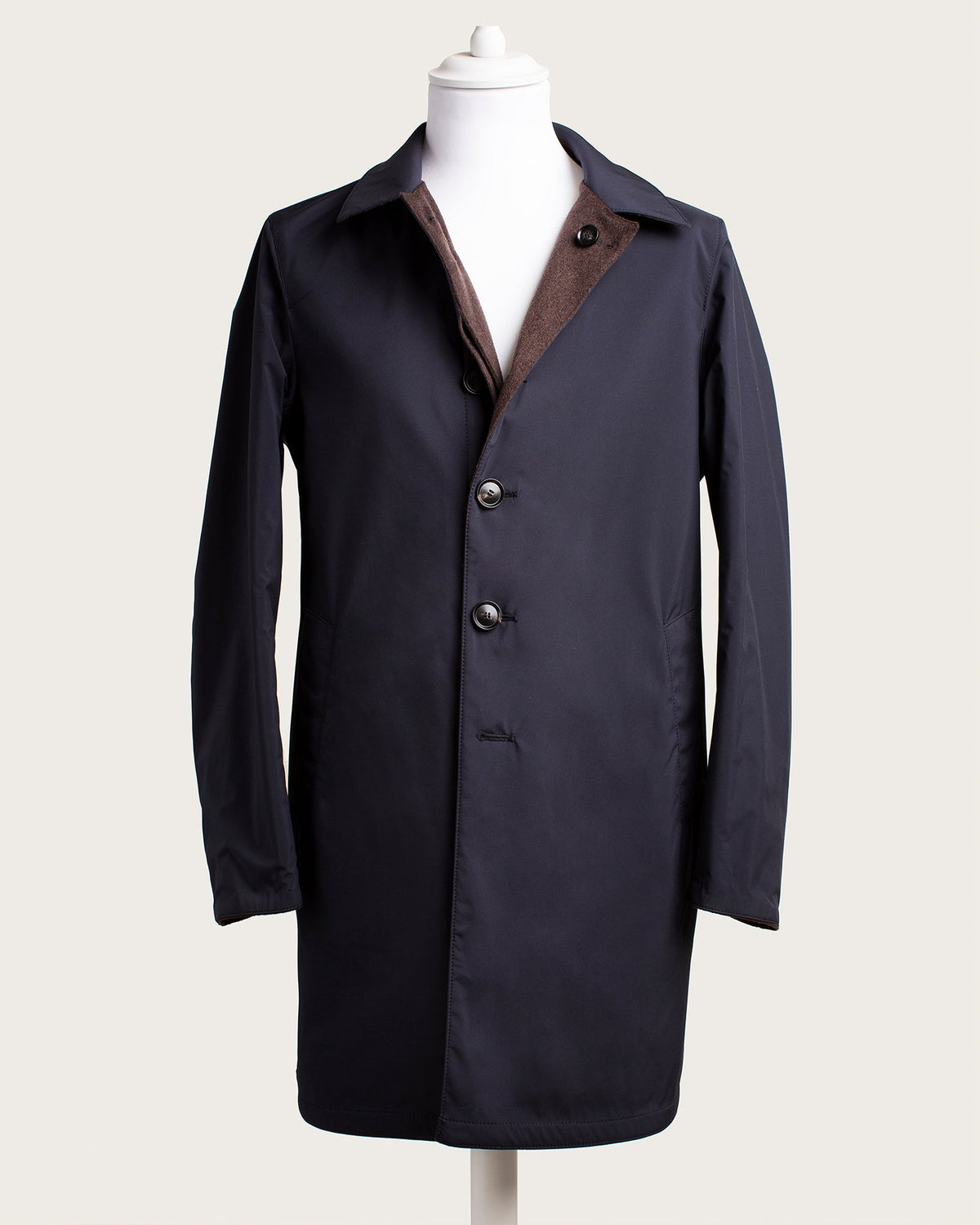 The Reversible Double-Face Coat "Apollo" – Brown / Navy