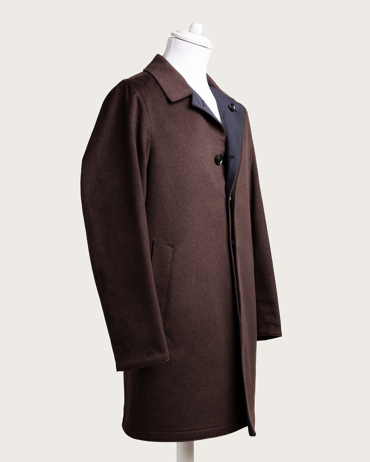 The Reversible Double-Face Coat "Apollo" – Brown / Navy
