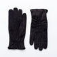 Blue Leather / Cashmere Gloves