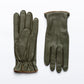 Green Leather / Cashmere Gloves