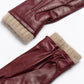 Burgundy Nappa Leather / Cashmere Gloves