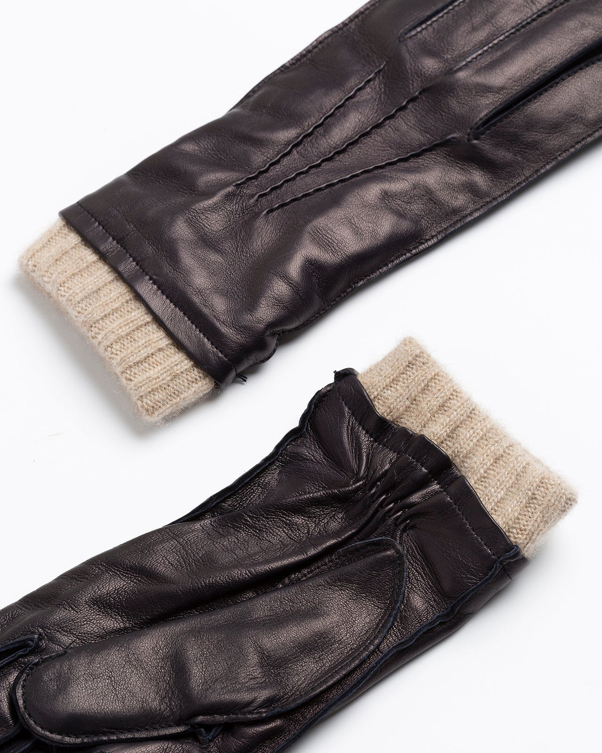 Blue Deerskin / Cashmere Gloves