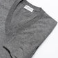 Grey Cashmere V-Neck Sweater