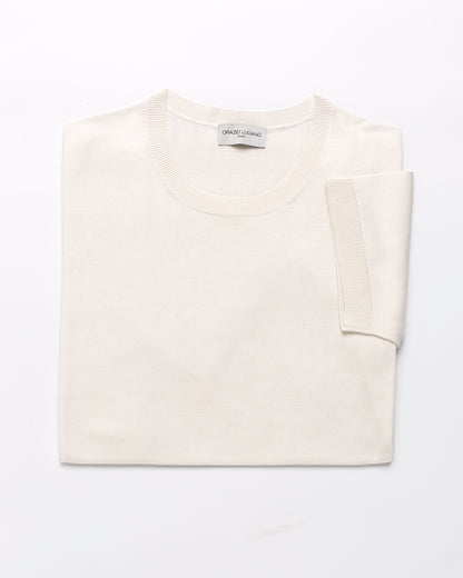 White Knitted T-Shirt