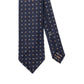 Flower Patterned Dark Blue Tie