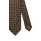 Flower Patterned Green Beige Tie