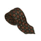 Flower Patterned Dark Green Red Tie