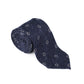 Flower Patterned Dark Blue Tie