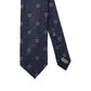 Flower Patterned Dark Blue Tie