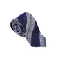 Striped Dark Blue White Tie