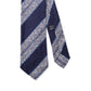 Striped Dark Blue White Tie