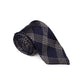 Checkered Dark Blue Beige Tie