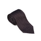 Dotted Dark Brown White Tie