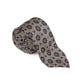 Flower Patterned Brown Blue Tie