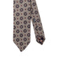 Flower Patterned Brown Blue Tie