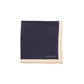 Uni Dark Blue Beige "Border" Pocket Square