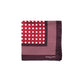 Dotted Bordeaux White Pocket Square