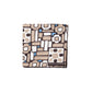 Patterned Brown White Pocket Square