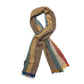 "Fantasia Beige/Bordeaux" Cashmere Scarf