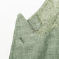 Green Unstructured Textured Wool-Blend Blazer
