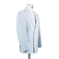 Light Blue Seersucker Double-Breasted Blazer