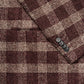 Checked Burgundy Wool & Silk Blazer