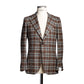 Brown Check Blazer in Solbiati Wool