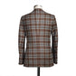 Brown Check Blazer in Solbiati Wool