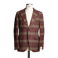 Burnt Red & Navy Prince of Wales Blazer from Fox Brothers