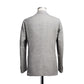 Light grey windowpane jacket in wool and silk