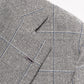 Light grey windowpane jacket in wool and silk